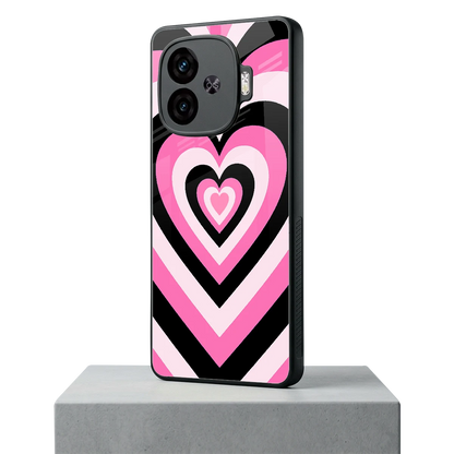 Y2K Bubblegum Hearts iqoo neo 10r 5g mobile cover | shockproof glass phone case
