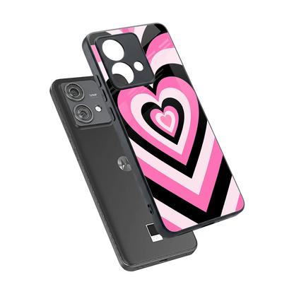 Y2K Bubblegum Hearts sleek motorola edge 40 neo 5g cover with tempered glass back and TPU edges