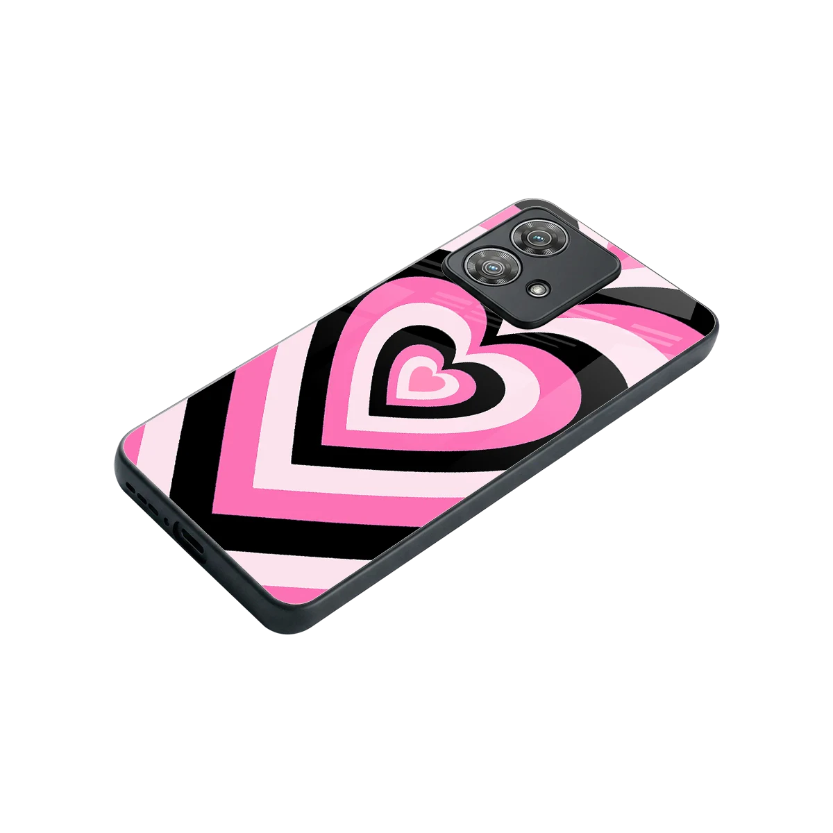 Y2K Bubblegum Hearts stylish phone case for motorola edge 40 neo 5g | glossy glass and slim fit