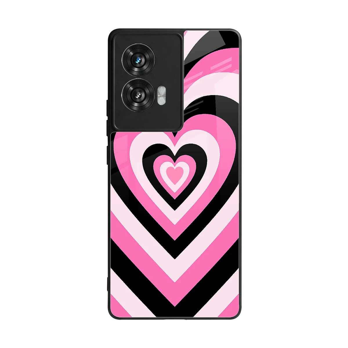 Y2K Bubblegum Hearts back phone cover | glass case for motorola edge 50 fusion