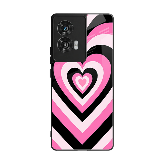 Y2K Bubblegum Hearts back phone cover | glass case for motorola edge 50 fusion