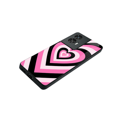 Y2K Bubblegum Hearts stylish phone case for motorola edge 50 fusion | glossy glass and slim fit
