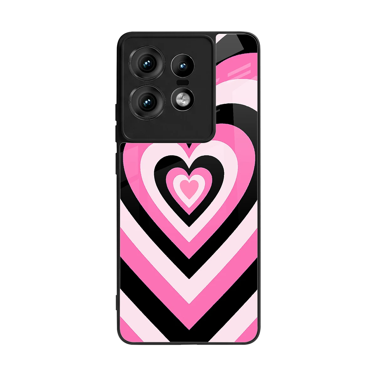 Y2K Bubblegum Hearts back phone cover | glass case for motorola edge 50 pro