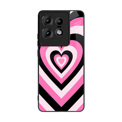Y2K Bubblegum Hearts back phone cover | glass case for motorola edge 50 pro