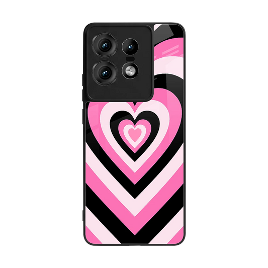 Y2K Bubblegum Hearts back phone cover | glass case for motorola edge 50 pro