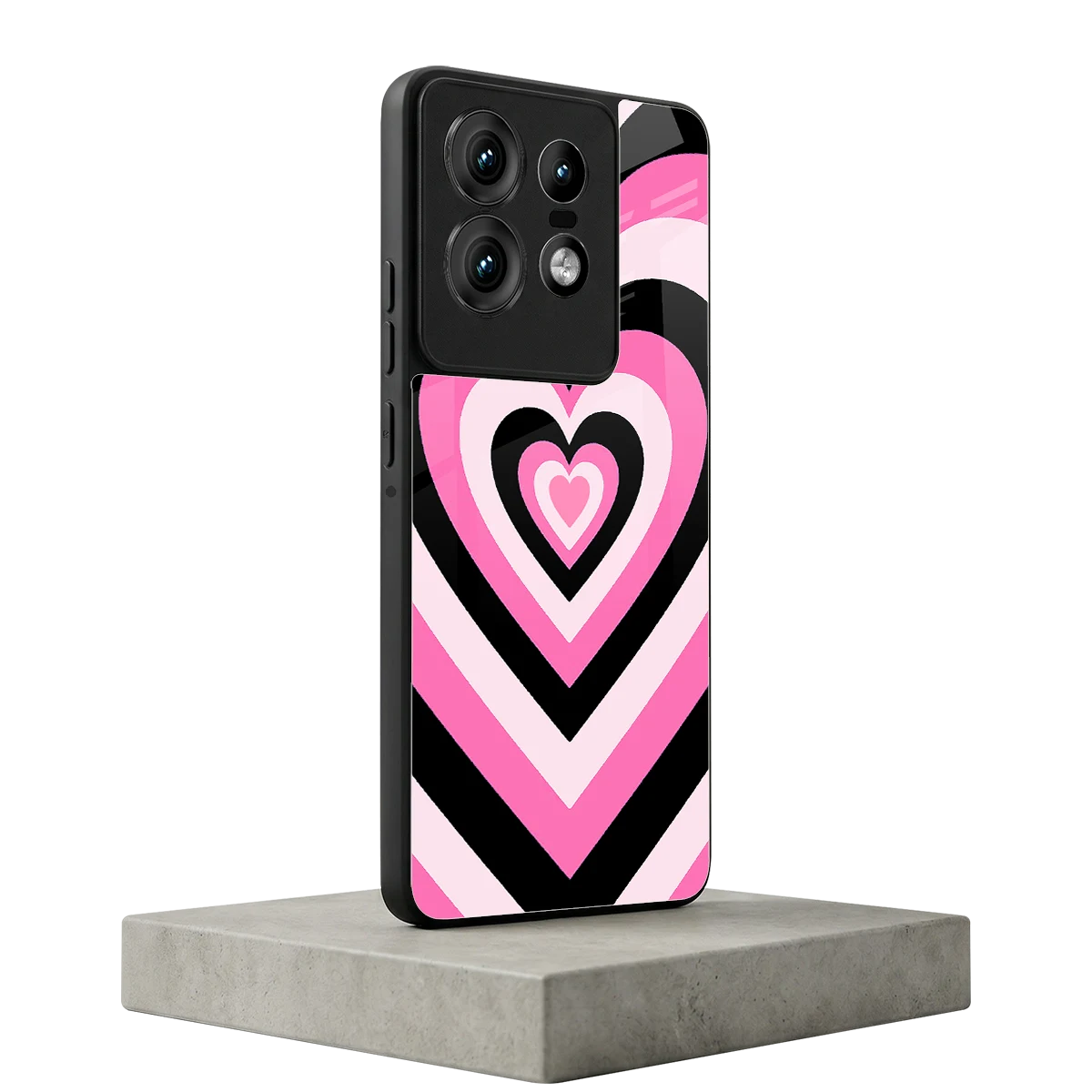 Y2K Bubblegum Hearts motorola edge 50 pro mobile cover | shockproof glass phone case