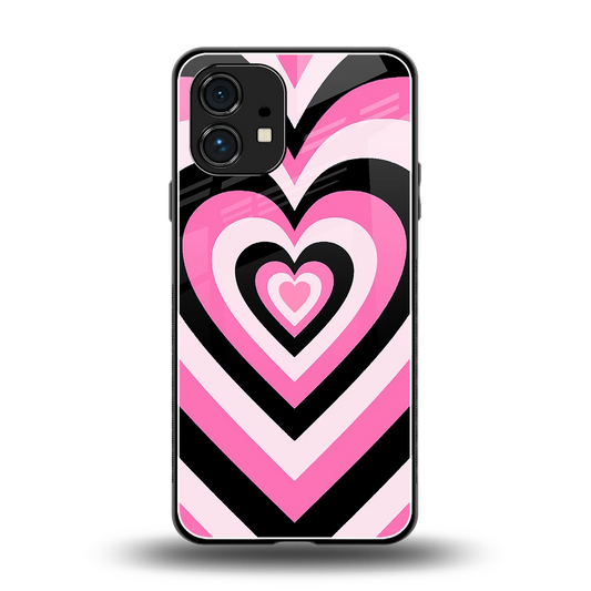 Y2K Bubblegum Hearts back phone cover | glass case for nothing phone 1