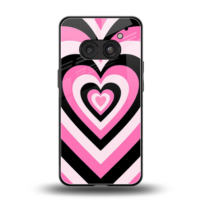 Y2K Bubblegum Hearts back phone cover | glass case for nothing phone 2a plus