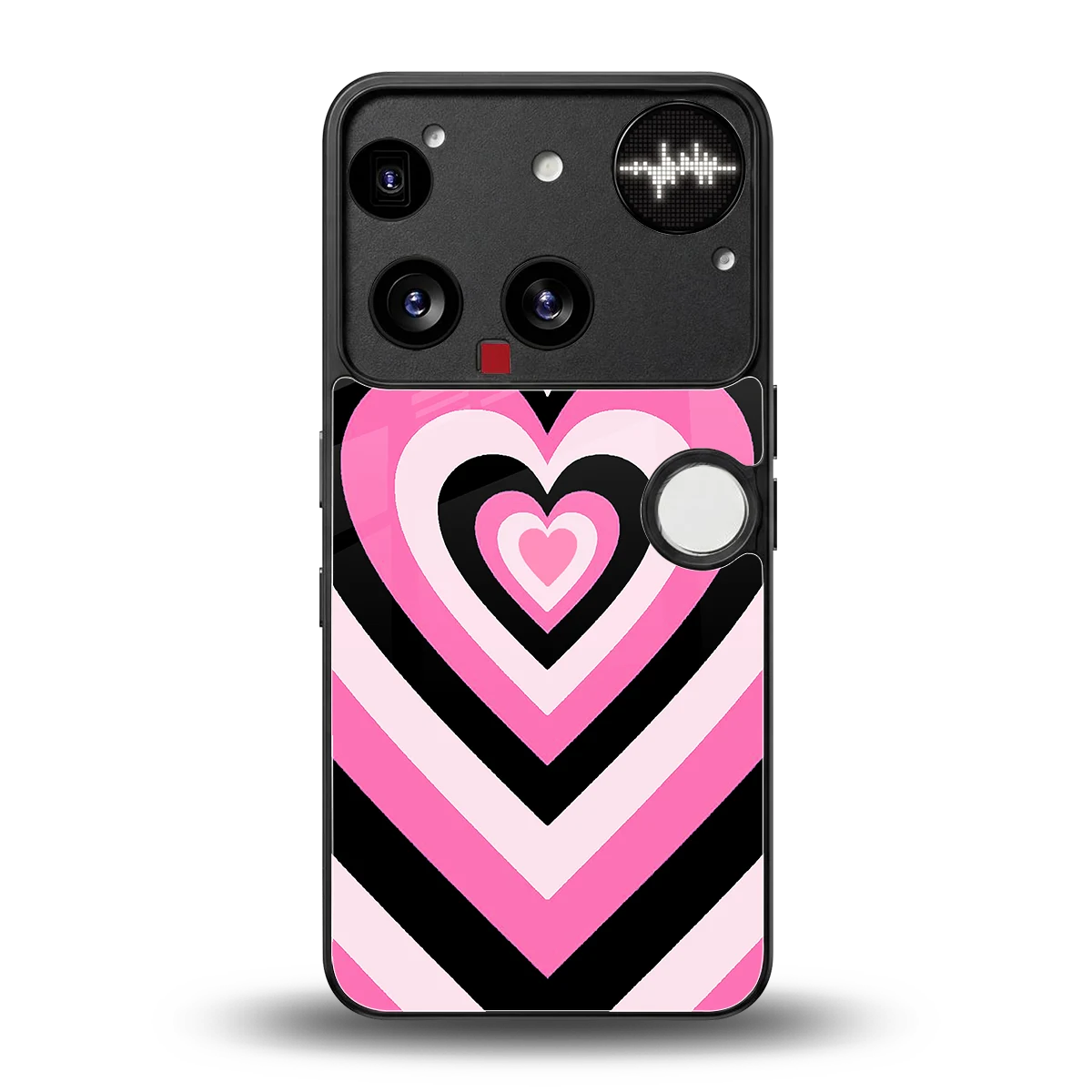 Y2K Bubblegum Hearts back phone cover | glass case for nothing phone 3