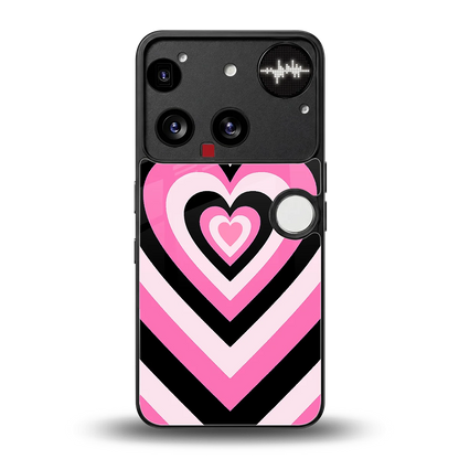 Y2K Bubblegum Hearts back phone cover | glass case for nothing phone 3