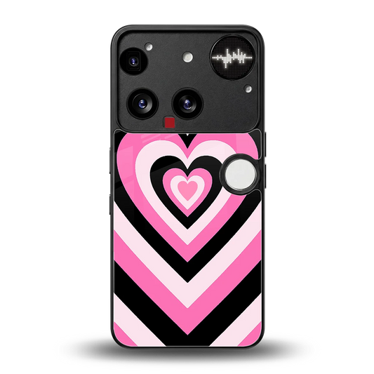 Y2K Bubblegum Hearts back phone cover | glass case for nothing phone 3