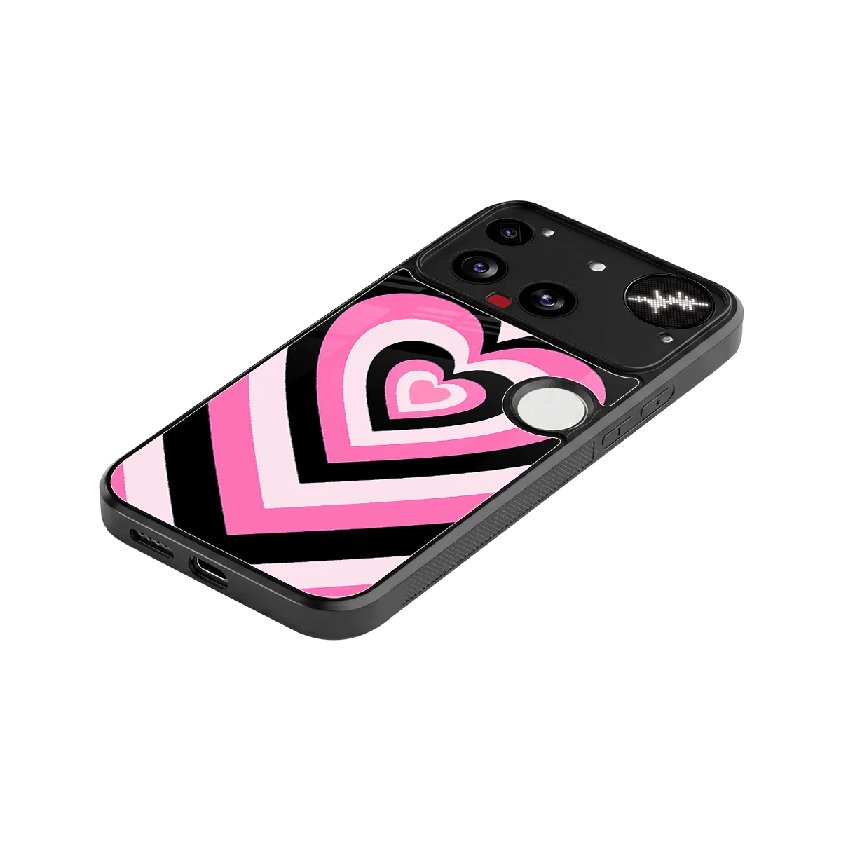 Y2K Bubblegum Hearts stylish phone case for nothing phone 3 | glossy glass and slim fit
