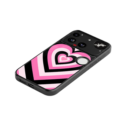 Y2K Bubblegum Hearts stylish phone case for nothing phone 3 | glossy glass and slim fit