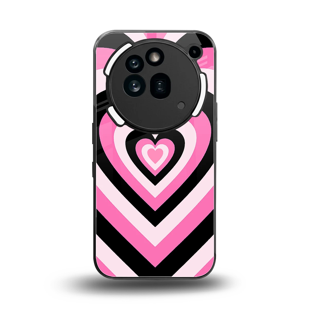 Y2K Bubblegum Hearts back phone cover | glass case for nothing phone 3a pro