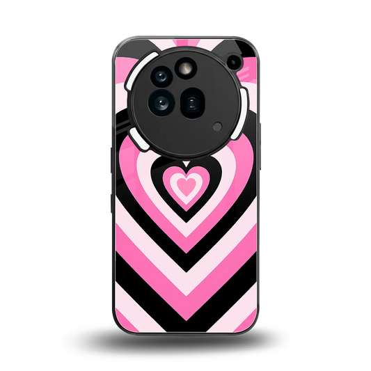 Y2K Bubblegum Hearts back phone cover | glass case for nothing phone 3a pro