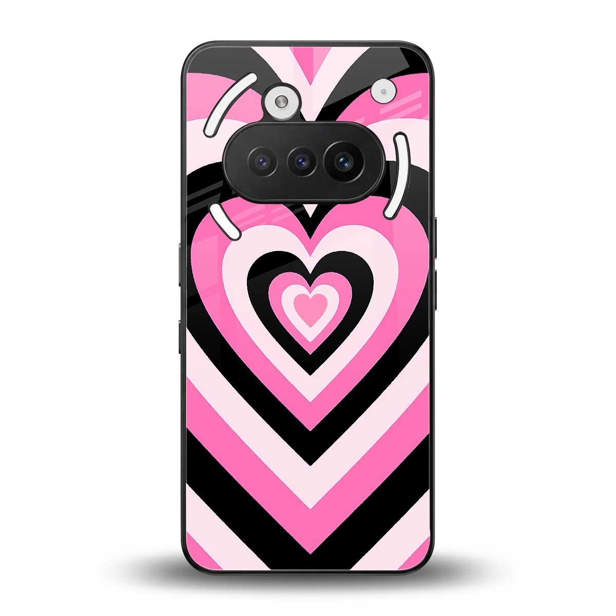 Y2K Bubblegum Hearts back phone cover | glass case for nothing phone 3a