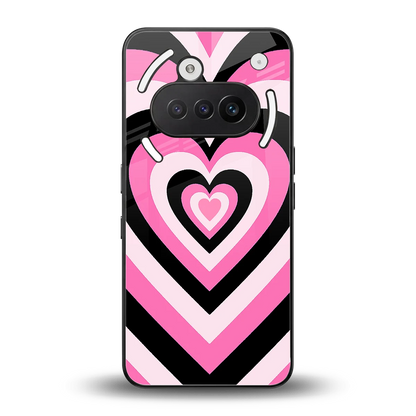 Y2K Bubblegum Hearts back phone cover | glass case for nothing phone 3a