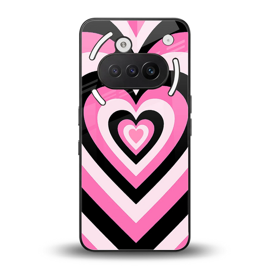 Y2K Bubblegum Hearts back phone cover | glass case for nothing phone 3a