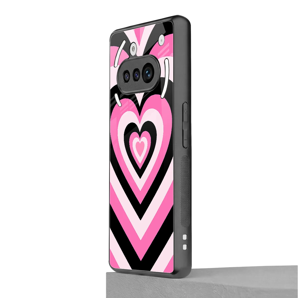 Y2K Bubblegum Hearts nothing phone 3a mobile cover | shockproof glass phone case