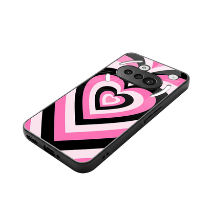 Y2K Bubblegum Hearts stylish phone case for nothing phone 3a | glossy glass and slim fit