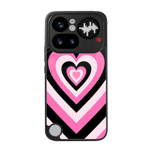 Y2K Bubblegum Hearts back phone cover | glass case for nothing phone 4a pro