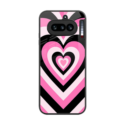 Y2K Bubblegum Hearts back phone cover | glass case for nothing phone 4a