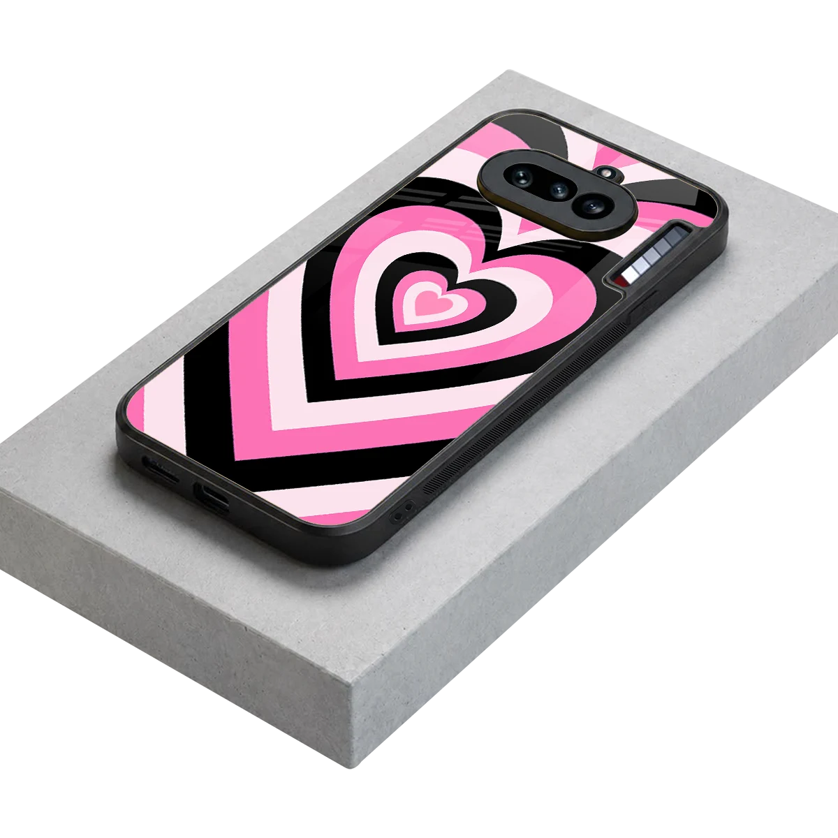 Y2K Bubblegum Hearts stylish phone case for nothing phone 4a | glossy glass and slim fit