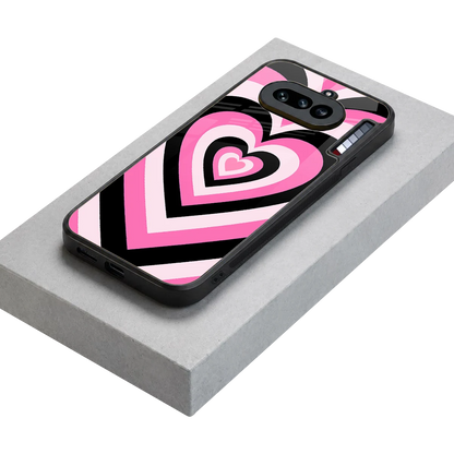 Y2K Bubblegum Hearts stylish phone case for nothing phone 4a | glossy glass and slim fit