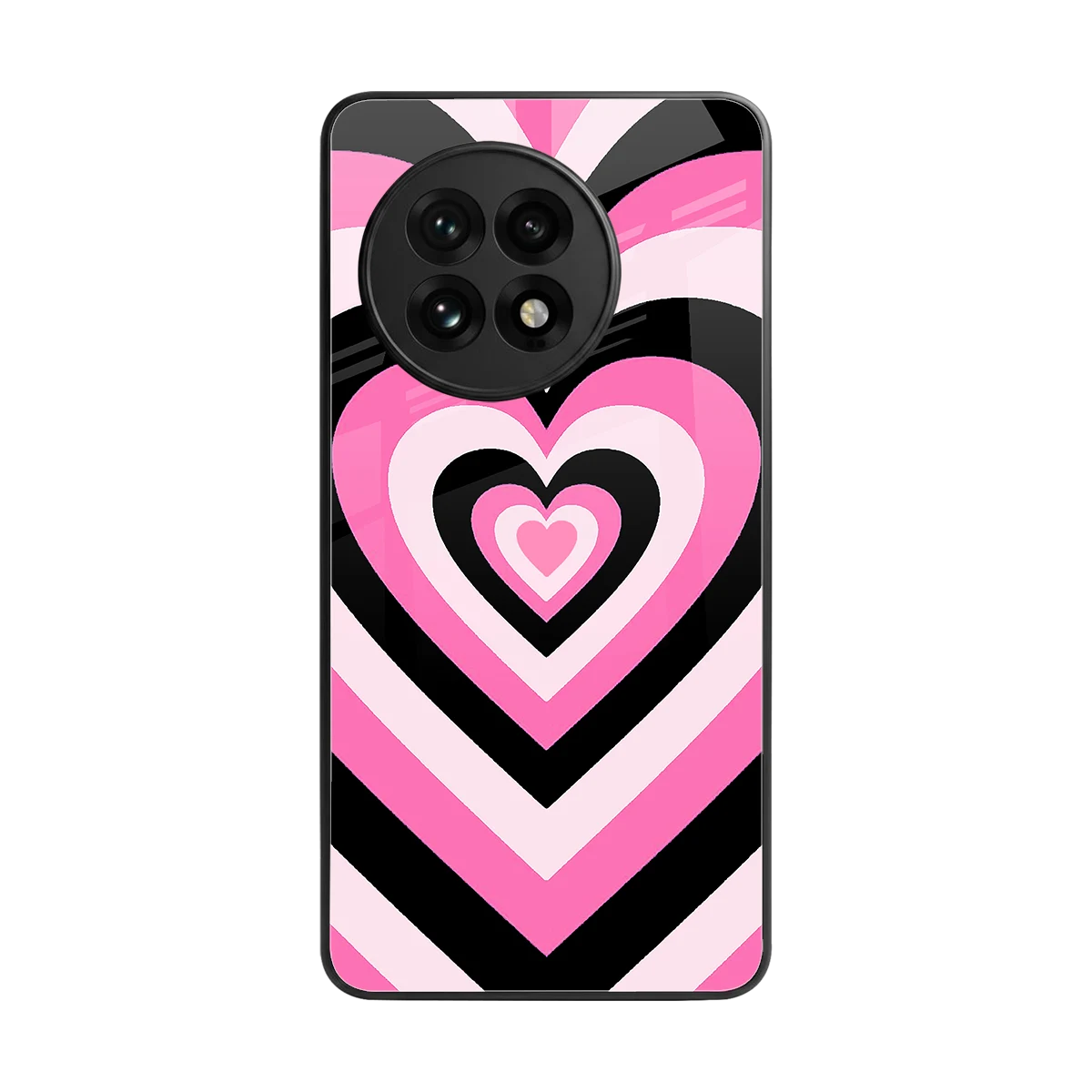 Y2K Bubblegum Hearts back phone cover | glass case for oneplus 13r