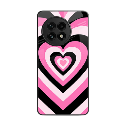 Y2K Bubblegum Hearts back phone cover | glass case for oneplus 13r