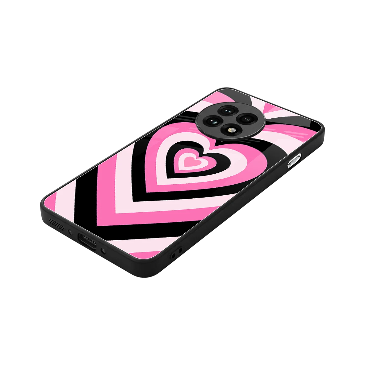 Y2K Bubblegum Hearts stylish phone case for oneplus 13r | glossy glass and slim fit