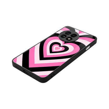 Y2K Bubblegum Hearts stylish phone case for oneplus 13r | glossy glass and slim fit