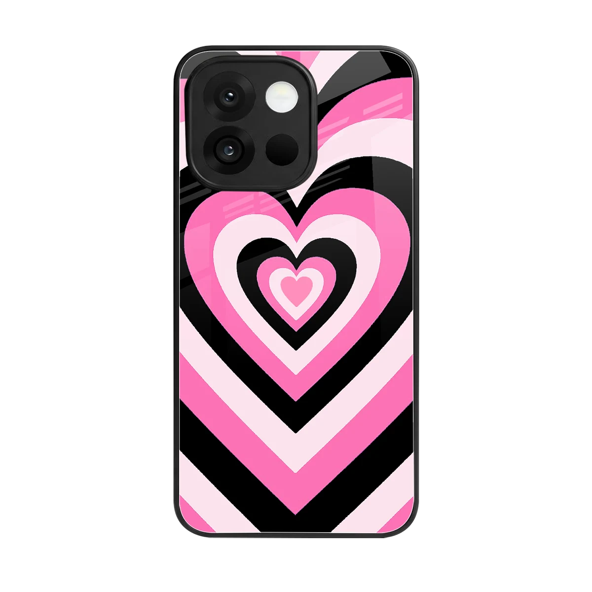 Y2K Bubblegum Hearts back phone cover | glass case for oneplus 13s
