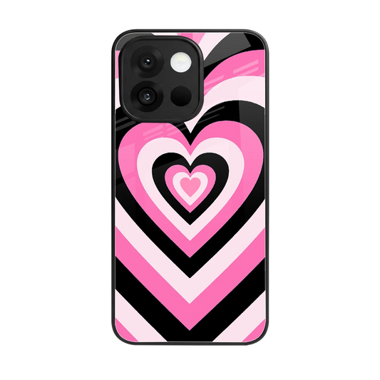 Y2K Bubblegum Hearts back phone cover | glass case for oneplus 13s