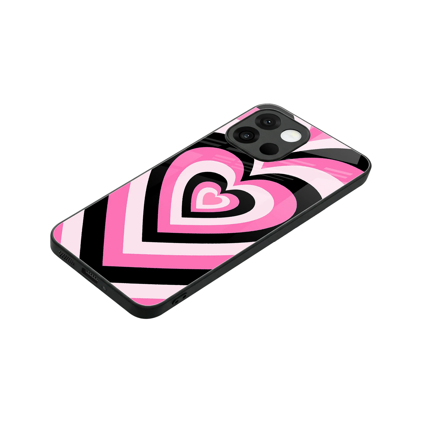 Y2K Bubblegum Hearts stylish phone case for oneplus 13s | glossy glass and slim fit