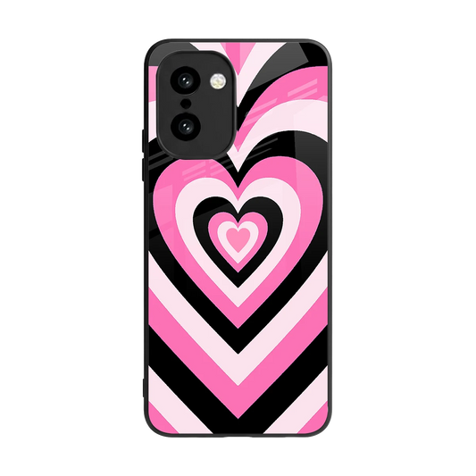 Y2K Bubblegum Hearts back phone cover | glass case for oneplus 15r