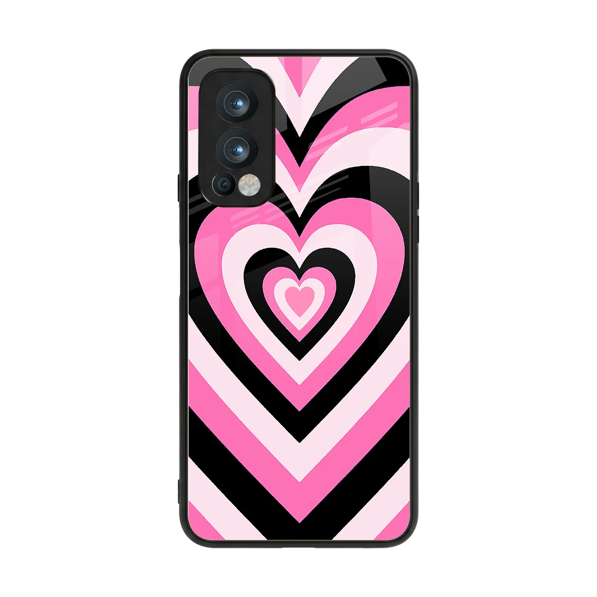 Y2K Bubblegum Hearts back phone cover | glass case for oneplus nord 2