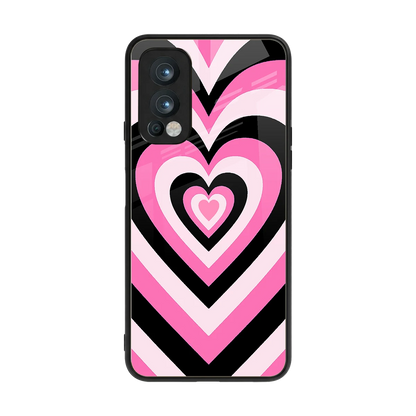 Y2K Bubblegum Hearts back phone cover | glass case for oneplus nord 2