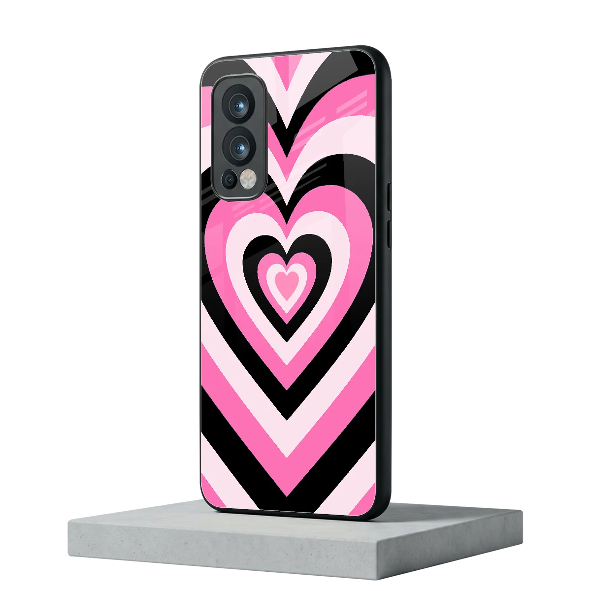 Y2K Bubblegum Hearts oneplus nord 2 mobile cover | shockproof glass phone case
