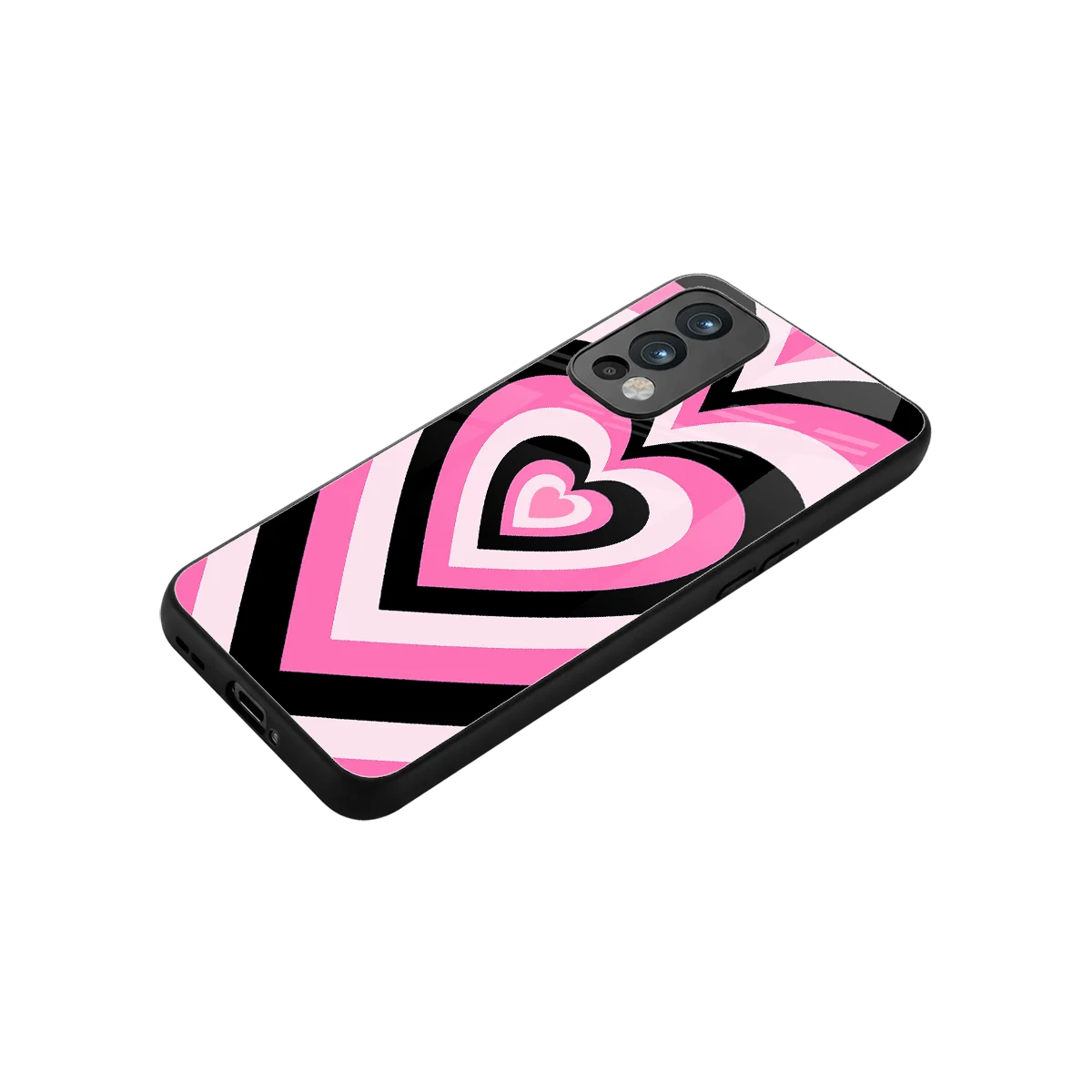 Y2K Bubblegum Hearts stylish phone case for oneplus nord 2 | glossy glass and slim fit