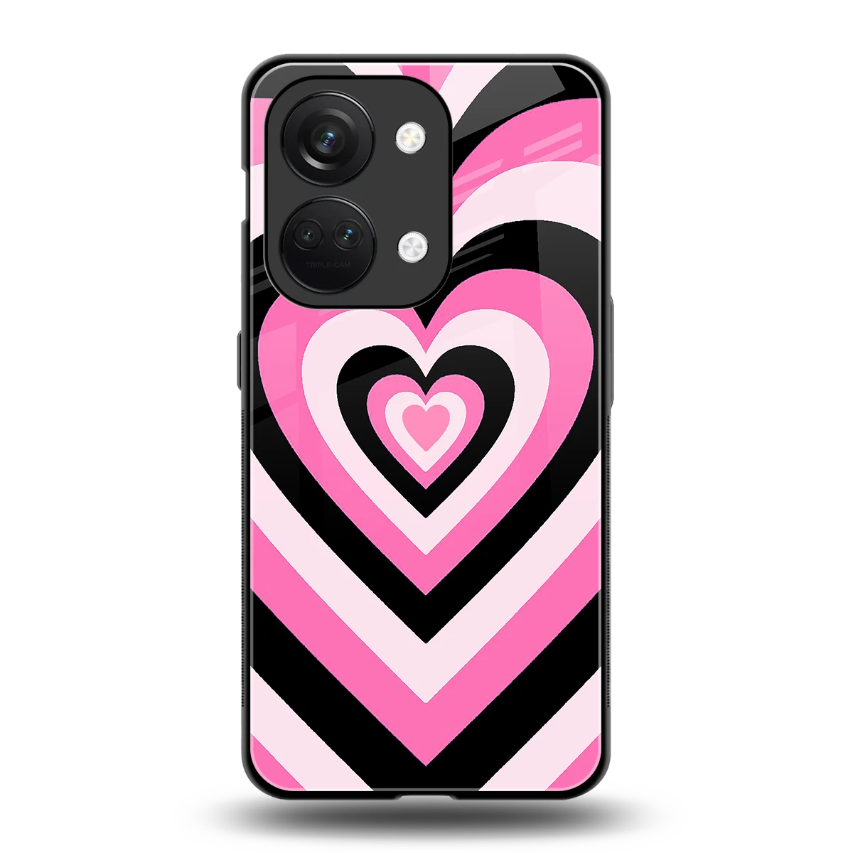 Y2K Bubblegum Hearts back phone cover | glass case for oneplus nord 3