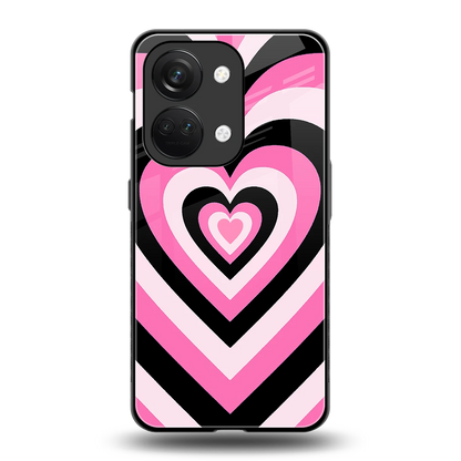 Y2K Bubblegum Hearts back phone cover | glass case for oneplus nord 3