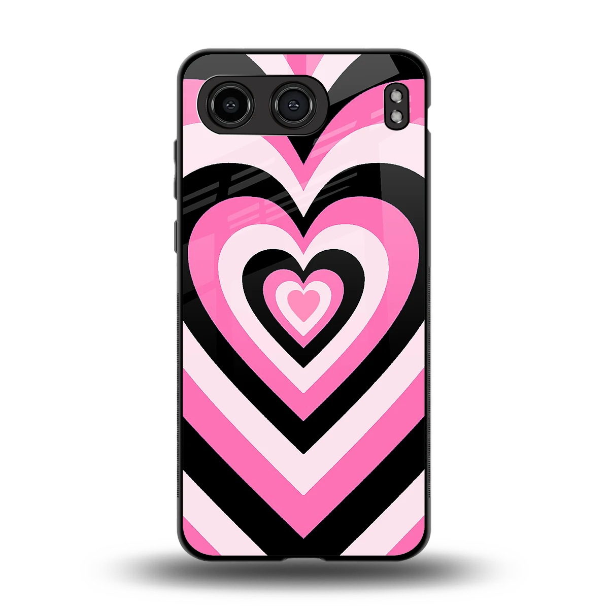 Y2K Bubblegum Hearts back phone cover | glass case for oneplus nord 4