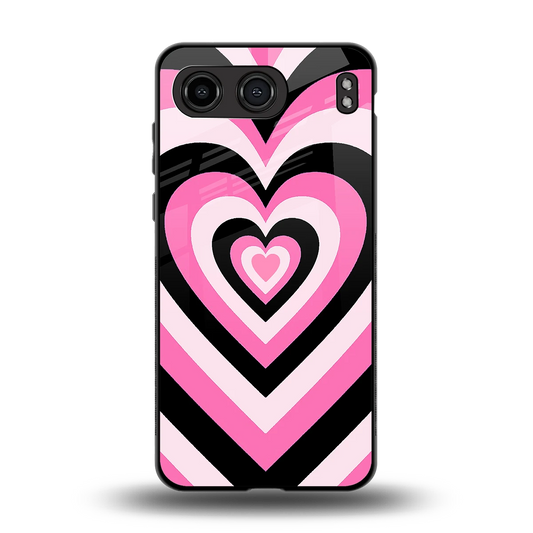 Y2K Bubblegum Hearts back phone cover | glass case for oneplus nord 4