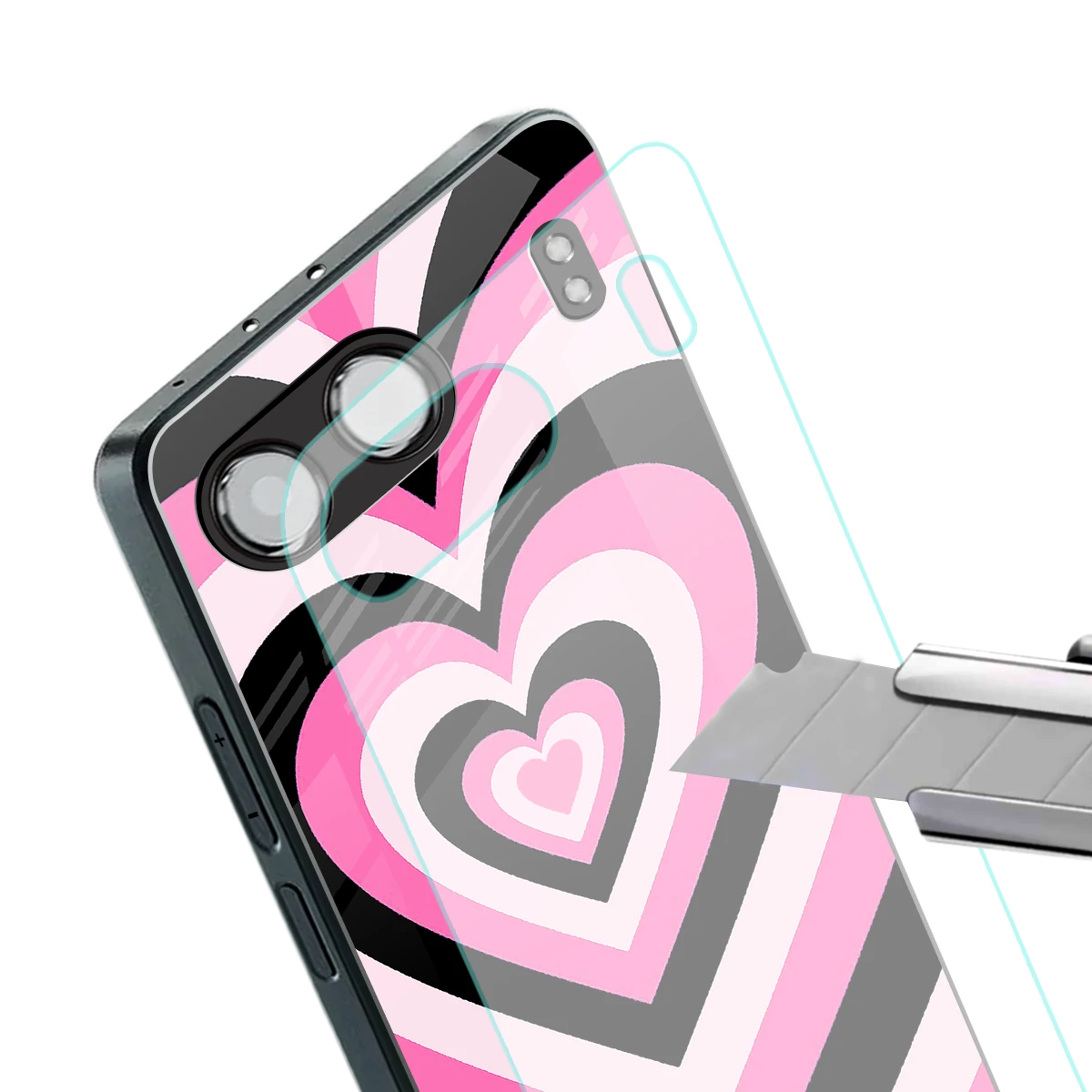 Y2K Bubblegum Hearts stylish phone case for oneplus nord 4 | glossy glass and slim fit