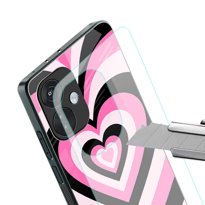 Y2K Bubblegum Hearts stylish phone case for oneplus nord ce 3 | glossy glass and slim fit