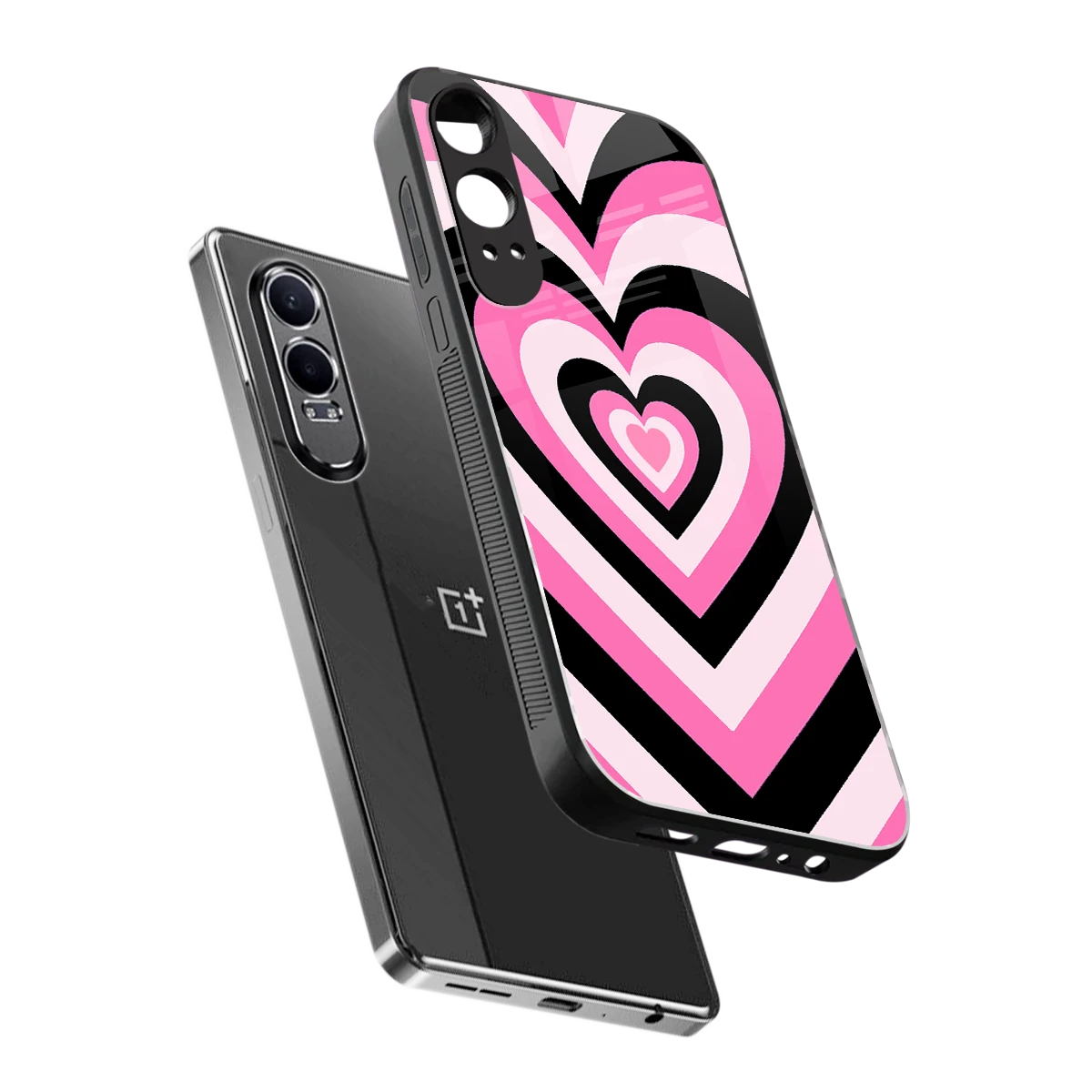 Y2K Bubblegum Hearts sleek oneplus nord ce 4 lite cover with tempered glass back and TPU edges