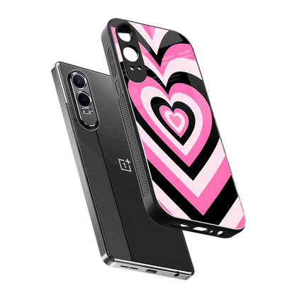 Y2K Bubblegum Hearts sleek oneplus nord ce 4 lite cover with tempered glass back and TPU edges