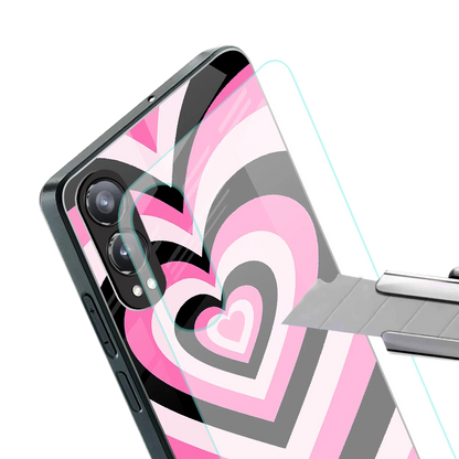 Y2K Bubblegum Hearts stylish phone case for oneplus nord ce 4 lite | glossy glass and slim fit