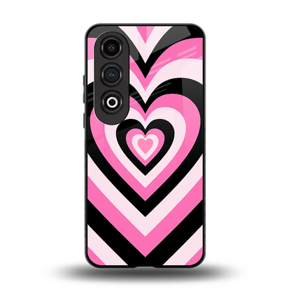 Y2K Bubblegum Hearts back phone cover | glass case for oneplus nord ce 4